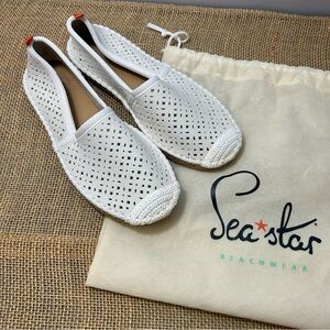 Sea Star Beachwear Beachcomber Espadrille White Water Shoes Women 7 Stretchy